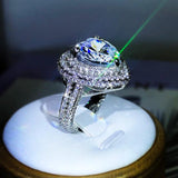 925 Silver Romantic Heart-shaped Wedding Ring