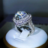 925 Silver Romantic Heart-shaped Wedding Ring