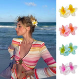 Bohemia Flower Hair Clips Large Hair Claw Hairpin Women Girls Accessories