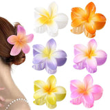 Bohemia Flower Hair Clips Large Hair Claw Hairpin Women Girls Accessories