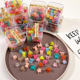 40pcs Children Candy Mini Hair Clips Crab Baby Girls Hairpin Barrettes
