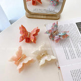 Acetic Acid Plate Double Layer Butterfly Clasp Hair Claw Clip