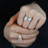 CZ Tear Drop Stone Iced Out Wedding Ring For Women