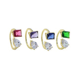 CZ Tear Drop Stone Iced Out Wedding Ring For Women