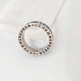 Retro Punk Cross Couple Ring Stainless Steel Vintage Wedding Jewelry Gift
