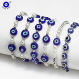 Adjustable Evil Eye Bead Bracelet Copper Beaded Bracelet for Women Men