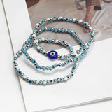 Adjustable Evil Eye Bead Bracelet Copper Beaded Bracelet for Women Men