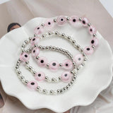 Adjustable Evil Eye Bead Bracelet Copper Beaded Bracelet for Women Men