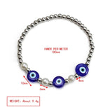 Adjustable Evil Eye Bead Bracelet Copper Beaded Bracelet for Women Men