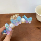 Pearl Butterfly Large Grab Clip Hairpin Pan Head Shark Clip Hair Accessories