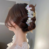 Pearl Butterfly Large Grab Clip Hairpin Pan Head Shark Clip Hair Accessories
