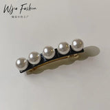 Vintage French Spring Hairclip with Pearls Hair Accessories