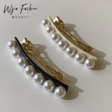 Vintage French Spring Hairclip with Pearls Hair Accessories