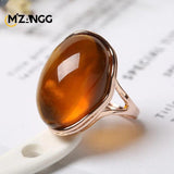 Natural Amber Silver Ring Adjustable Blood Amber Rings Charm