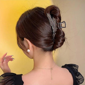 Rhinestone Wheat Ear Hair Crab Clips Golden Hair Accessories
