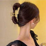 Rhinestone Wheat Ear Hair Crab Clips Golden Hair Accessories