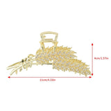 Rhinestone Wheat Ear Hair Crab Clips Golden Hair Accessories