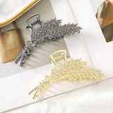 Rhinestone Wheat Ear Hair Crab Clips Golden Hair Accessories