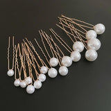 U-shaped Pin Barrette Clip Hairpins Simulated Pearls Bridal Hairpin