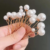 U-shaped Pin Barrette Clip Hairpins Simulated Pearls Bridal Hairpin