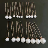 U-shaped Pin Barrette Clip Hairpins Simulated Pearls Bridal Hairpin