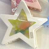 Muweordy Y2K Star Hair Clips Acetate Hair Claw Clips Korea Large Claw Clip