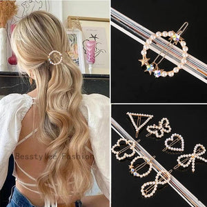Geometric Round Hair Clips Barrette Women Girls Hair Accessories