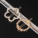 Geometric Round Hair Clips Barrette Women Girls Hair Accessories