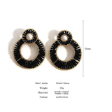 Colorful Crystal Beads Drop Earrings Geometric Pendientes Party Jewelry