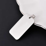 10pcs Stainless Steel Blank Dog Tags Pendant Necklace 28x50mm