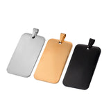 10pcs Stainless Steel Blank Dog Tags Pendant Necklace 28x50mm