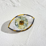 Colorful Evil Eye Heart Hair Clip Claw For Women Girls Temperament Crab Clamp
