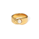 Uworld Vintage Style Ring with Fresh Water Pearl