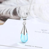 925 Silver CZ Pendant Necklace 43.5CM