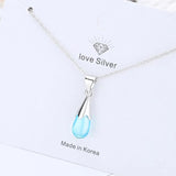 925 Silver CZ Pendant Necklace 43.5CM