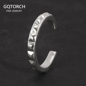 925 Silver Geometric Adjustable Ring Fine Jewelry