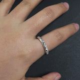 925 Silver Geometric Adjustable Ring Fine Jewelry