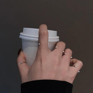 5pcs Geometric Knuckle Midi Rings Set Anillos