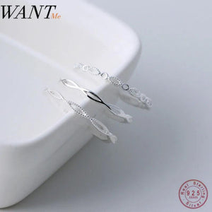 Geometric Baroque Charm Rings 925 Sterling Silver Jewelry