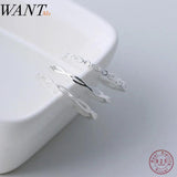 Geometric Baroque Charm Rings 925 Sterling Silver Jewelry