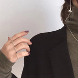 Geometric Baroque Charm Rings 925 Sterling Silver Jewelry