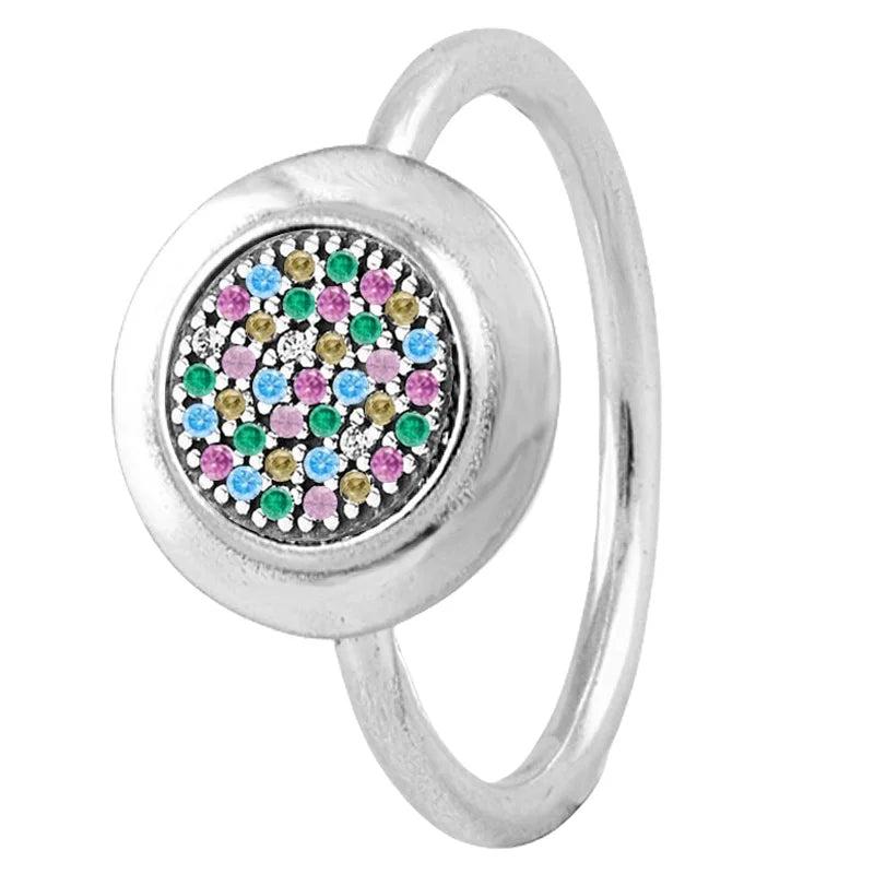 925 Silver Ring Romance Spirit Bow Heart Locket Women Gift Jewelry
