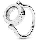 925 Silver Ring Romance Spirit Bow Heart Locket Women Gift Jewelry