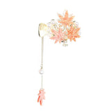 Vintage Maple Leaf Hair Clip Pearl Fringe Hair Accessories
