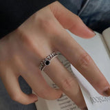 925 Silver Zircon Wheat Leaf Ring for Women Girl Party Daily Jewelry