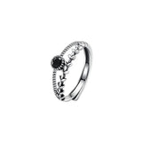 925 Silver Zircon Wheat Leaf Ring for Women Girl Party Daily Jewelry