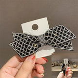 Crystal Pearl Bow Hair Clips High-end Hair Accessories