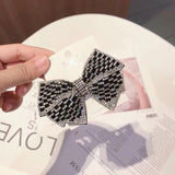Crystal Pearl Bow Hair Clips High-end Hair Accessories