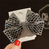 Crystal Pearl Bow Hair Clips High-end Hair Accessories