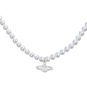 Y2K Planet Saturn Pendant Choker Necklace for Women